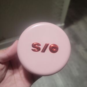 S/O Pink Compact with Metallic Rose Logo- Ultra Peach